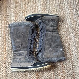 Sorel 9 Women’s Cate the Great Tall Snow Winter Boot Grey